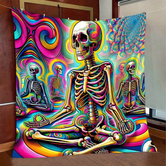 Trippy Yoga Fleece Blanket