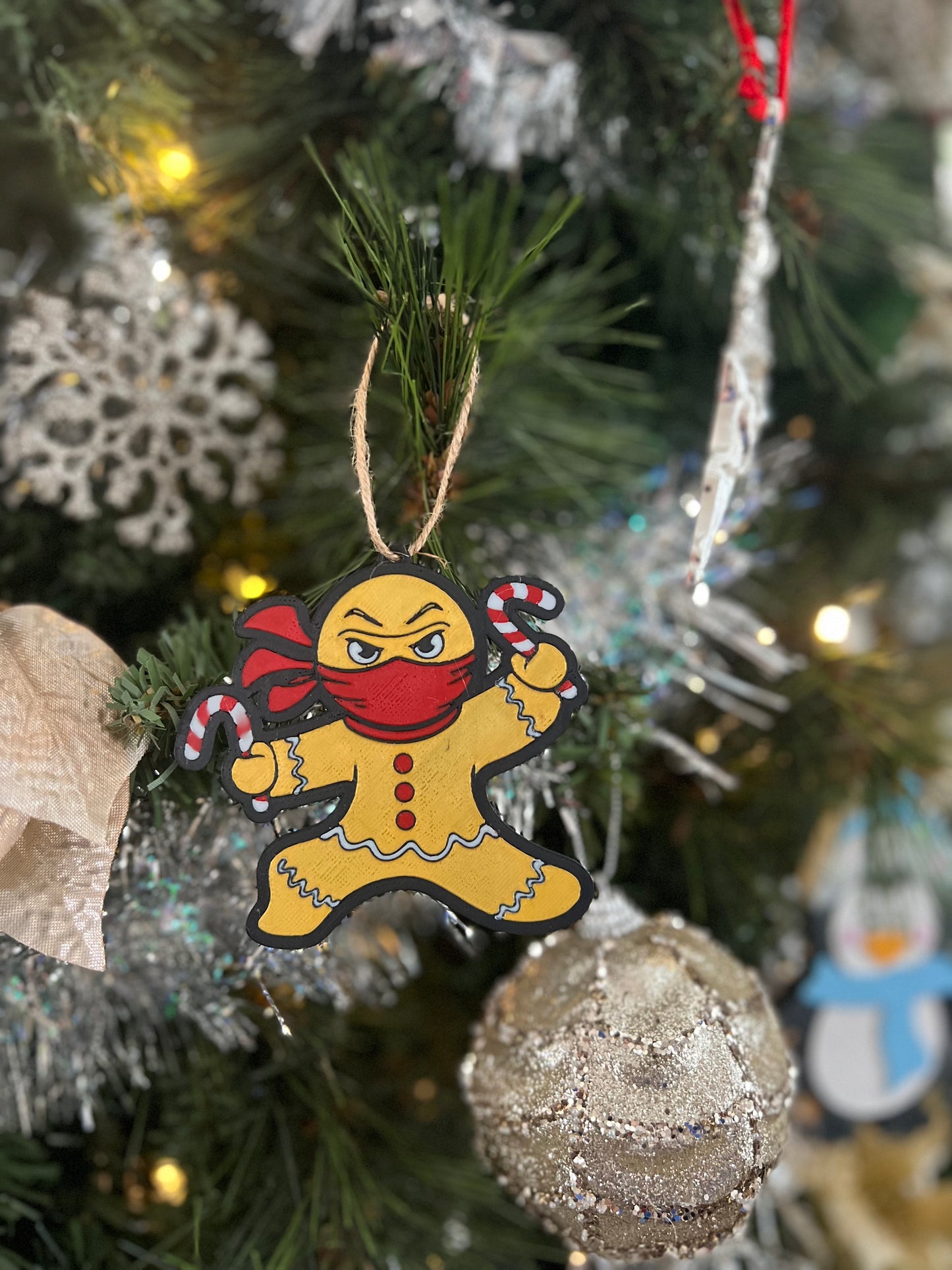 Made By Mike: Ninja Gingerbread Man 3D Printed Ornament
