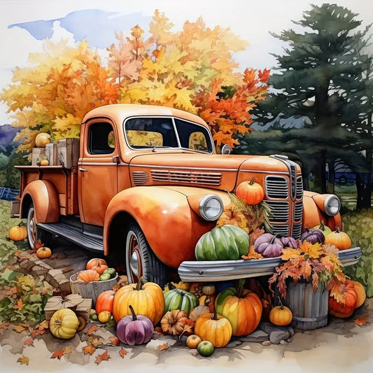 Fall Truck Diamond Art