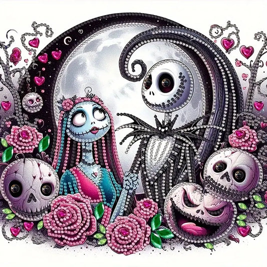 Skeleton Moon Scene Diamond Art