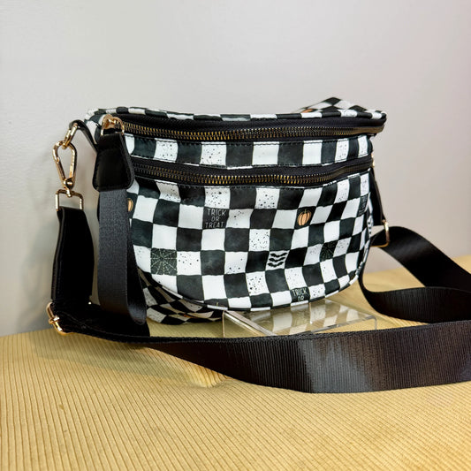 The Roni Nylon Crossbody - Halloween Fall Plaid Trick or Treat