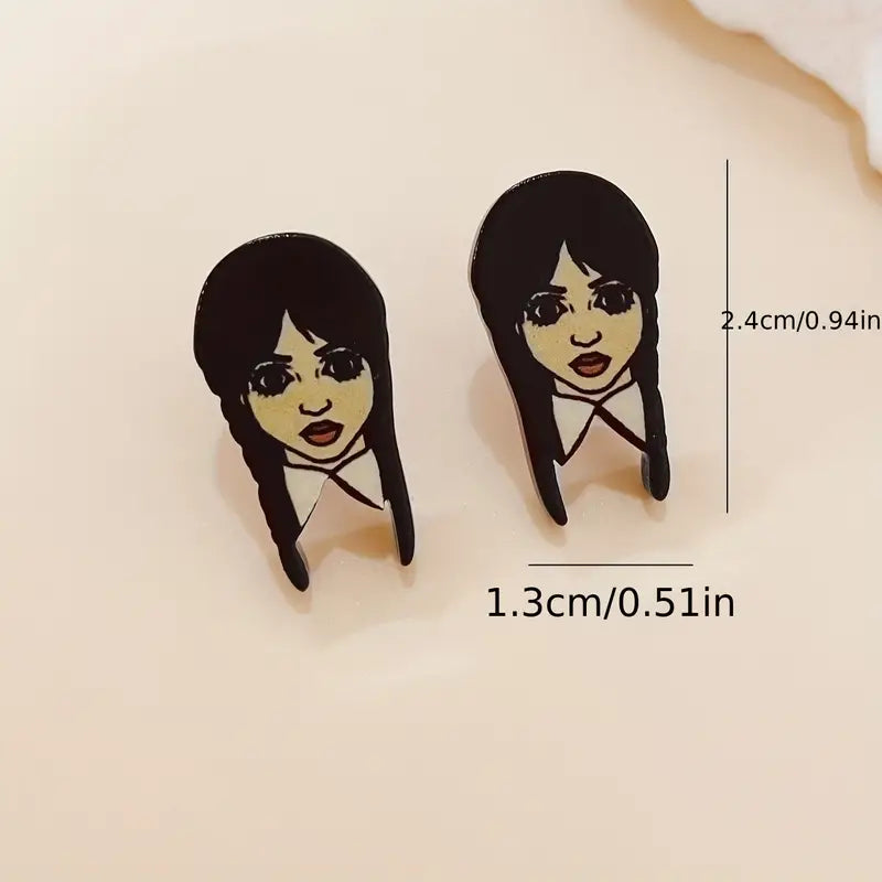 Horror Girl Stud Earrings