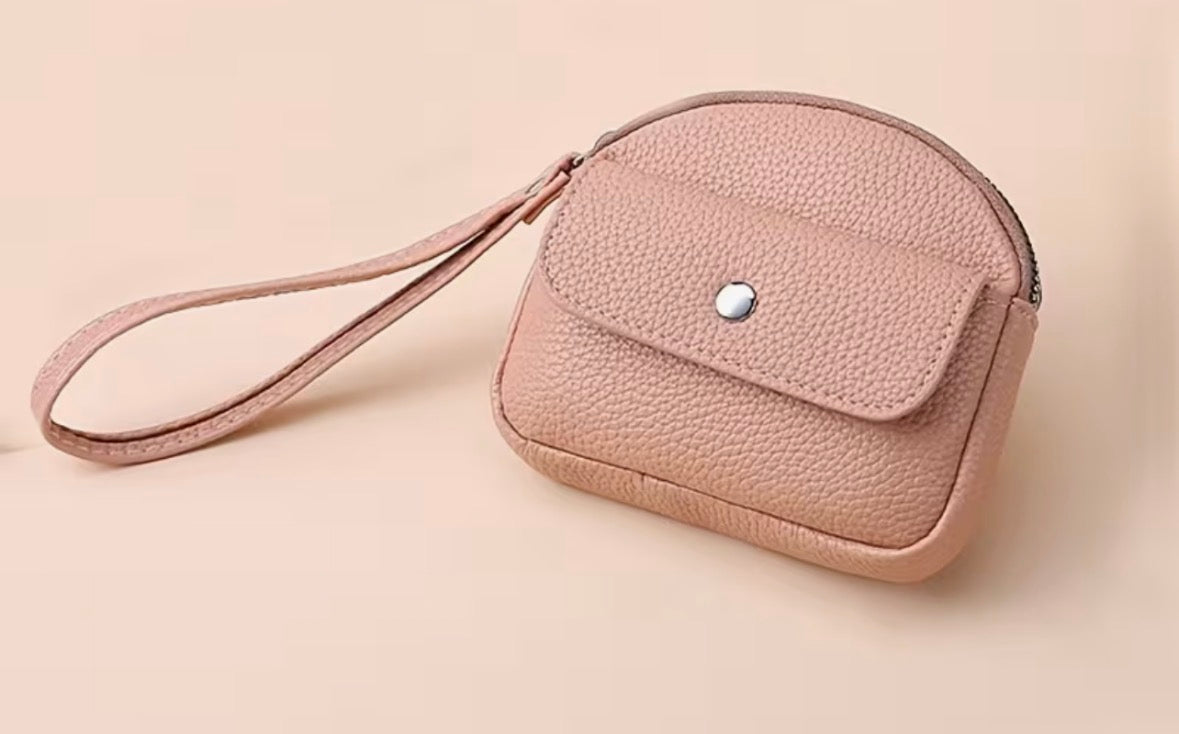PU Leather Wristlet Coin Pouch