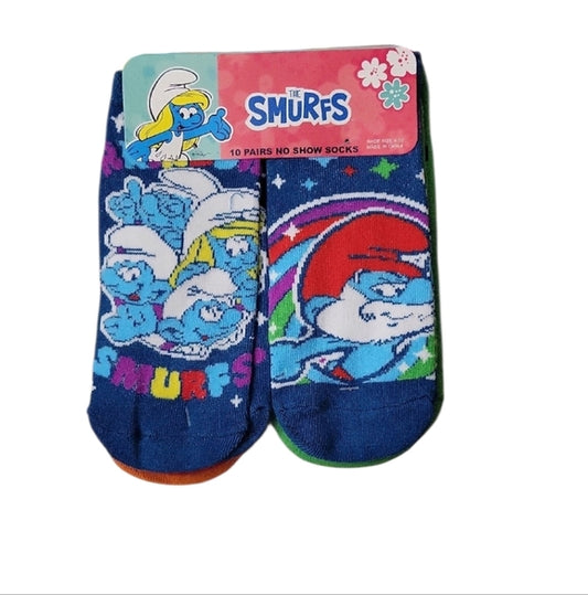 The Smurfs - 10 Pair No Show Sock Pack