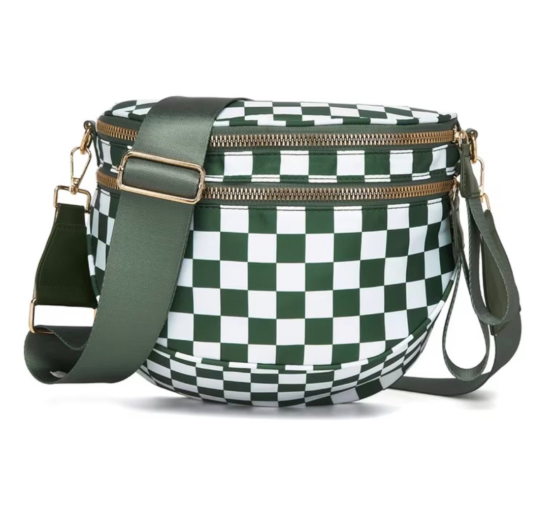 The Roni Nylon Crossbody - Checkered - 4 Colors