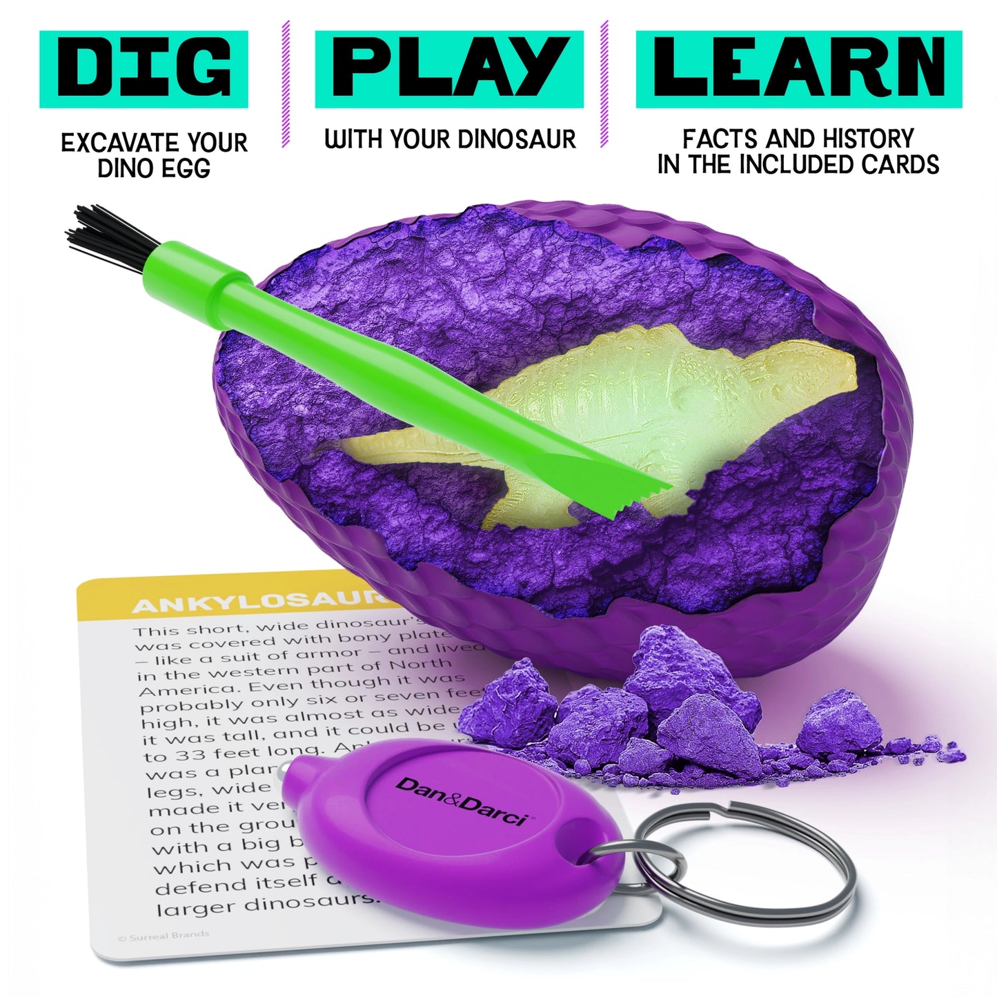 Glow in the Dark Dino Eggs Dig Kit