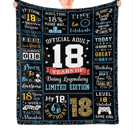 18th Birthday Official Adult Fleece Blanket