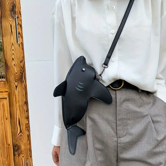 Black Shark Crossbody Purse