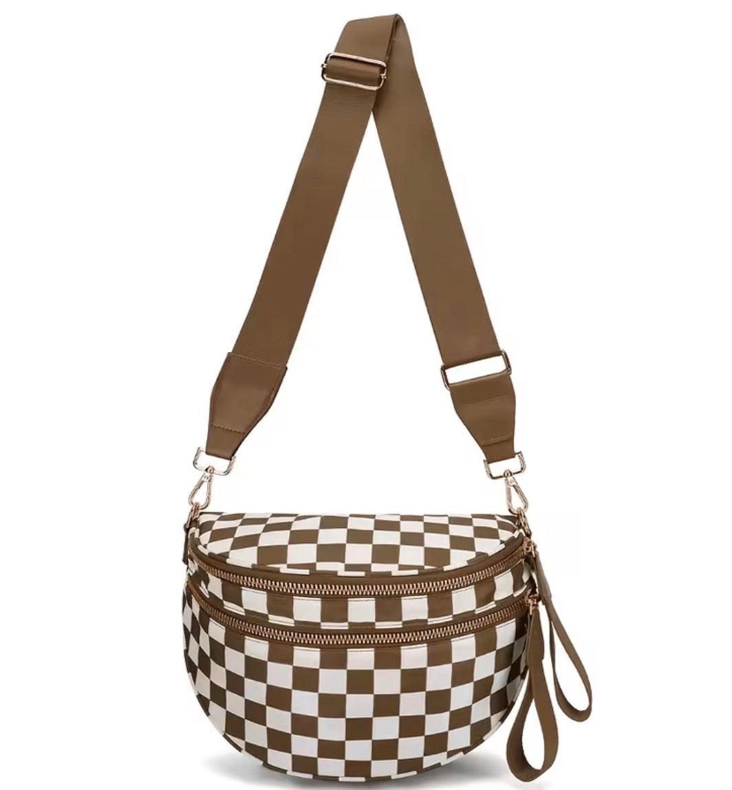 The Roni Nylon Crossbody - Checkered - 4 Colors
