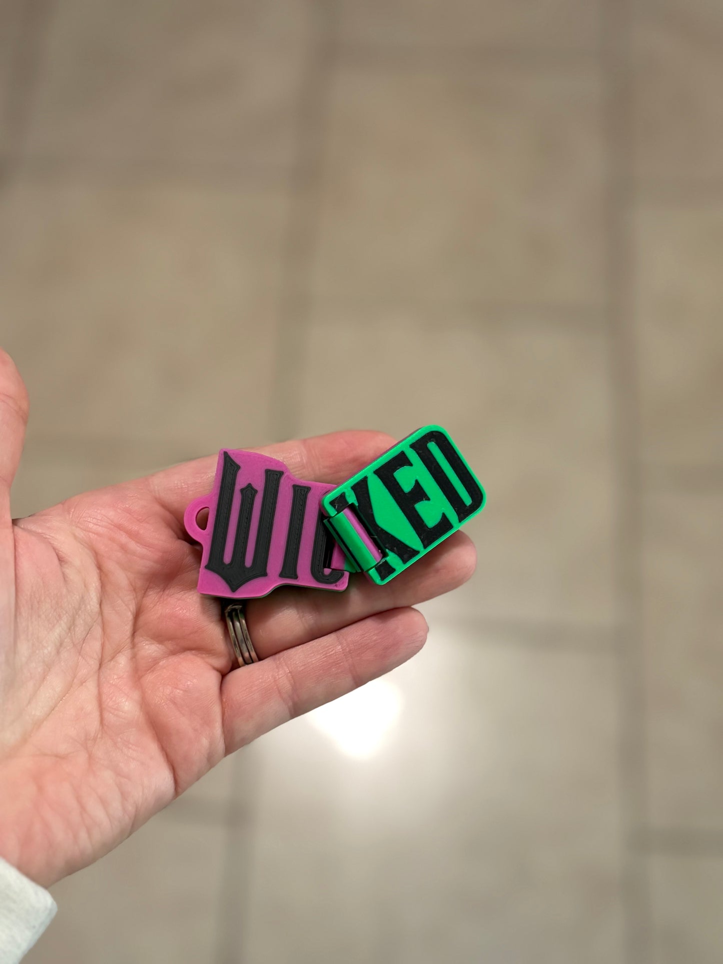 Made by Mike: Pink/Green Slip Slide Flip Fidget