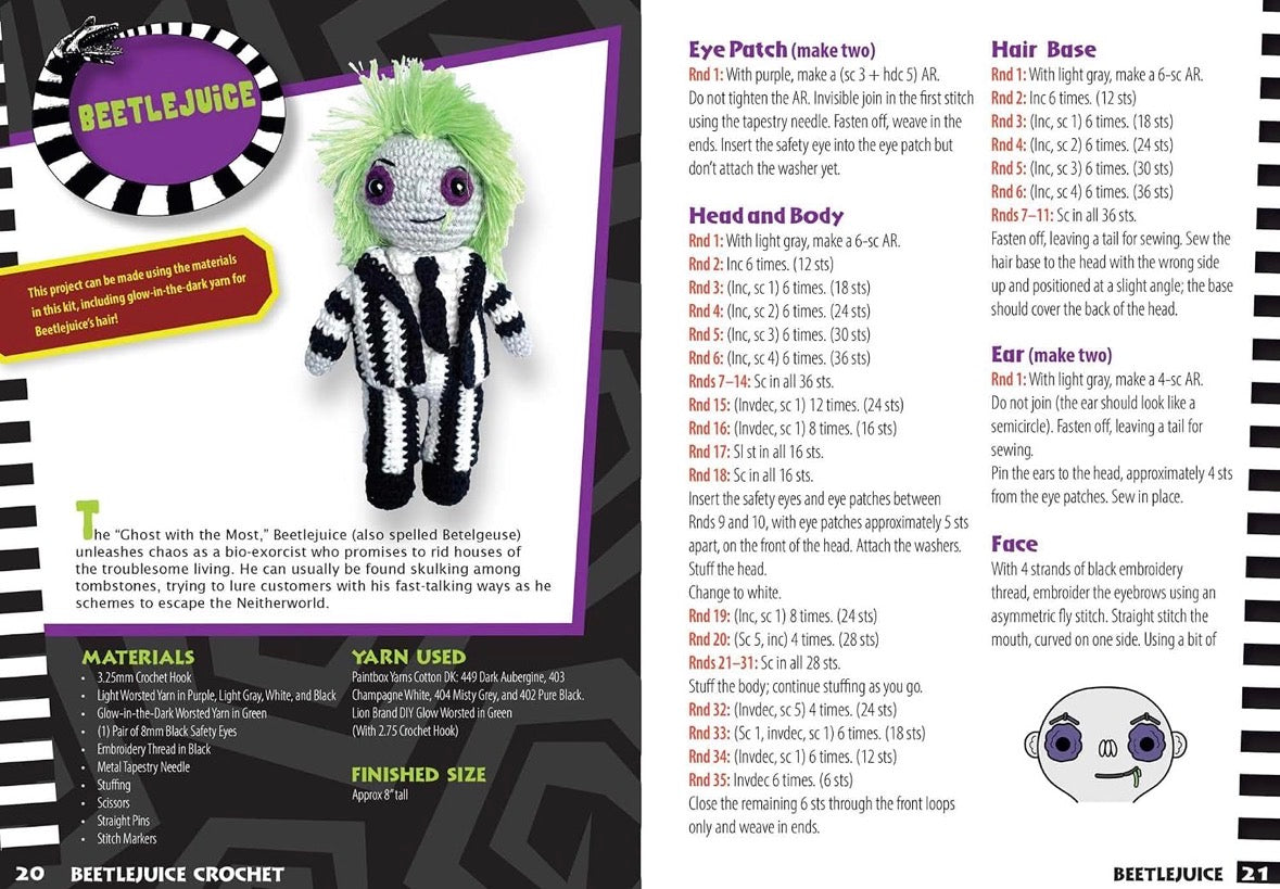 Damaged Box SPECIAL - Beetlejuice & Lydia Deetz Crochet Kit
