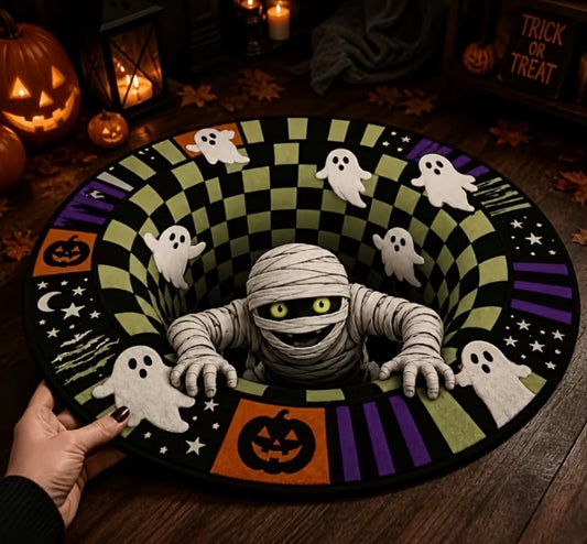 Preorder 3D Effect Falling Mummy & Ghost Bath/Bedroom/Kitchen Rug
