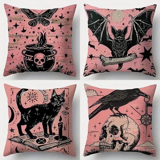 Pink Spooky Pillow Covers