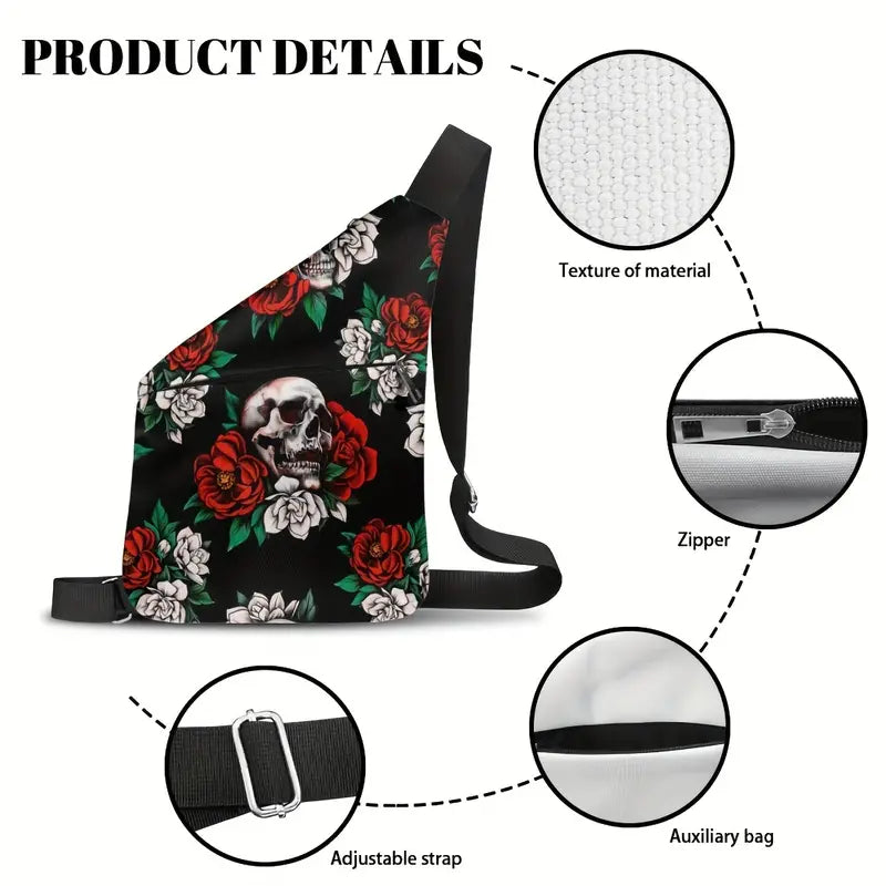 Skull Roses Sling Bag