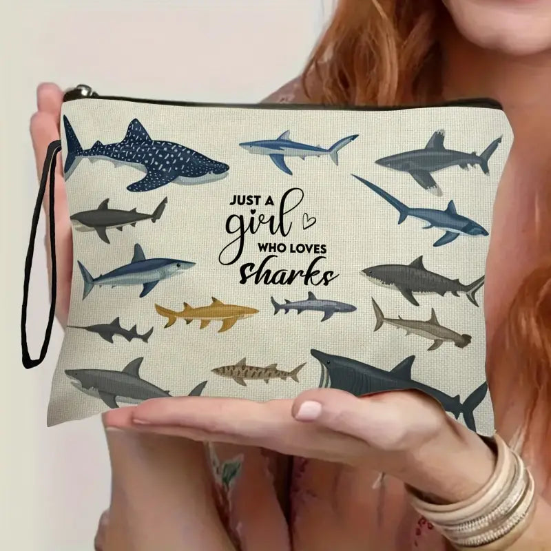 Just A Girl Who Loves Sharks Pouch