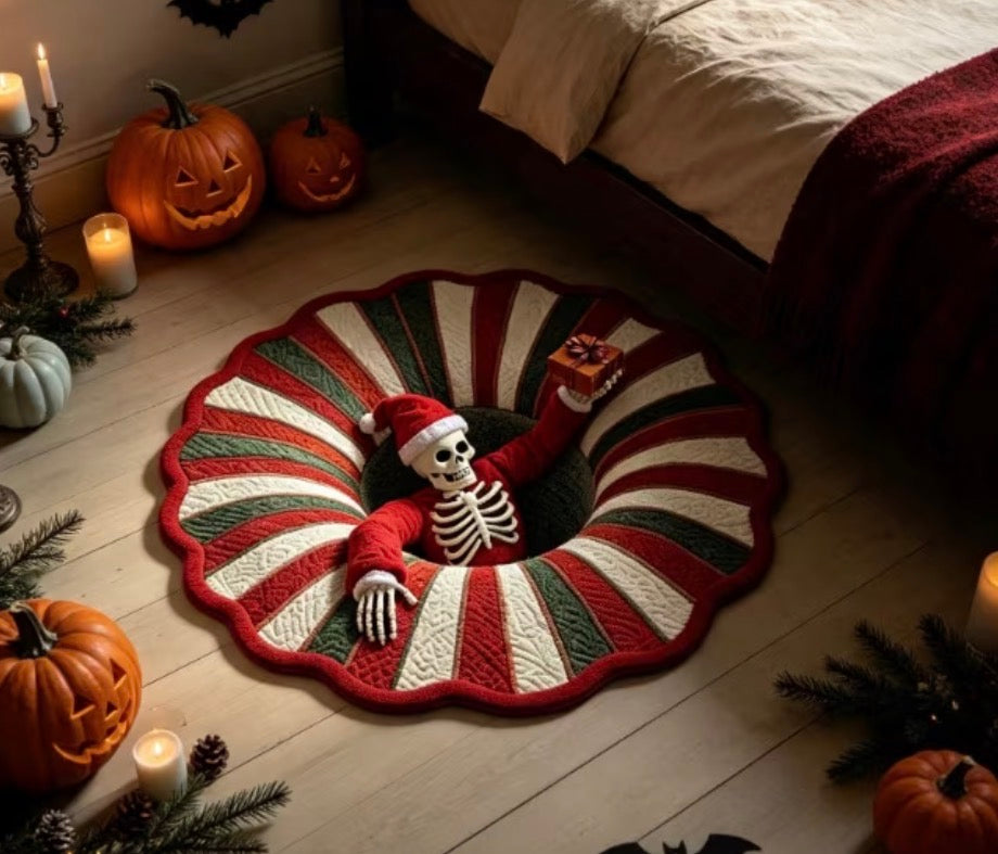Preorder 3D Effect Christmas Skelton Bath/Bedroom/Kitchen Rug