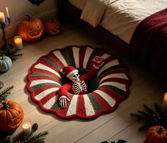 Preorder 3D Effect Christmas Skelton Bath/Bedroom/Kitchen Rug