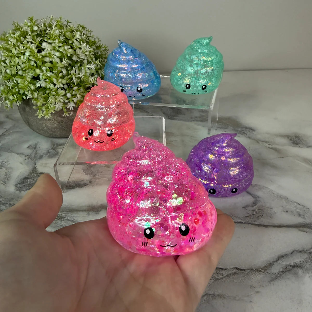 RTS Glitter Poop Squishy
