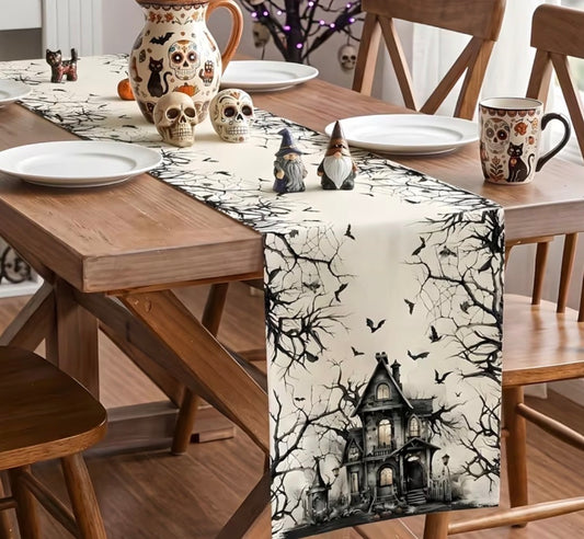 Preorder Haunted House Table Runner