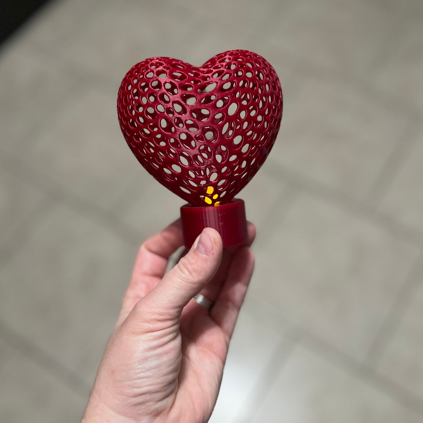 Made by Mike: Heart Filigree Tea Light Holder 3D Printed