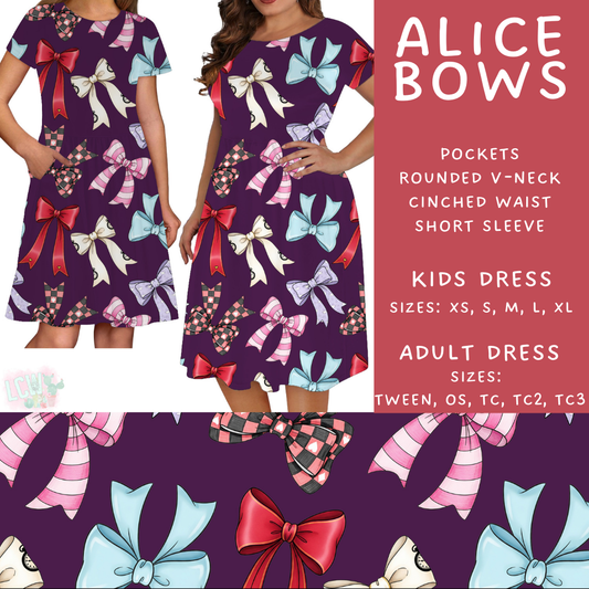 Alice Bows Adult & Kids Dress - PREORDER Batch #485 - ETA Early April