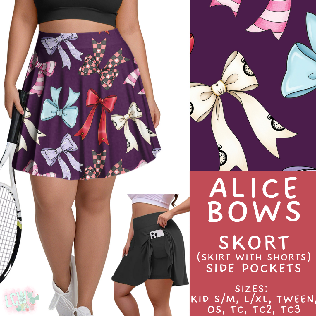Alice Bows Skort Adult & Kids - PREORDER Batch #485 - ETA Early April