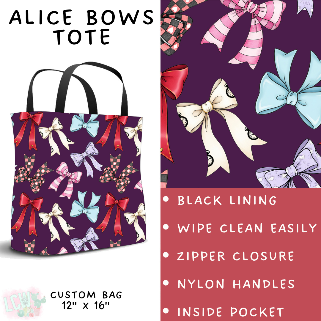 Alice Bows Tote - PREORDER Batch #485 - ETA Early April