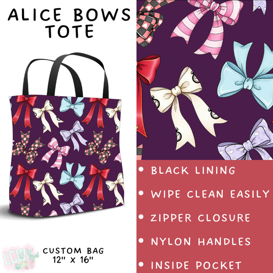 Alice Bows Tote - PREORDER Batch #485 - ETA Early April