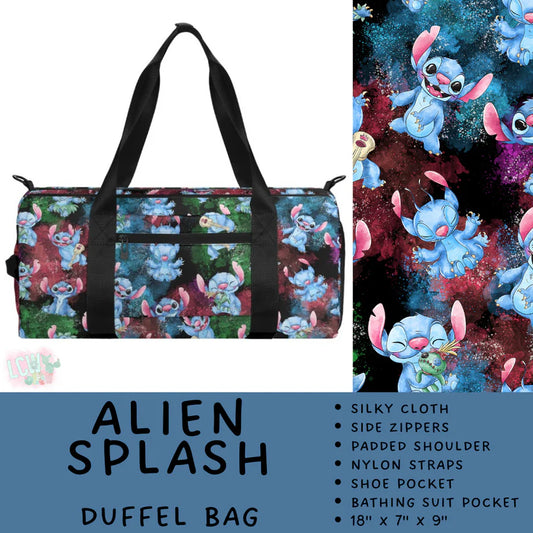Alien Splash Duffel/Oversized Tote/Luggage Tag Options - Travel Collection Batch 495 PREORDER