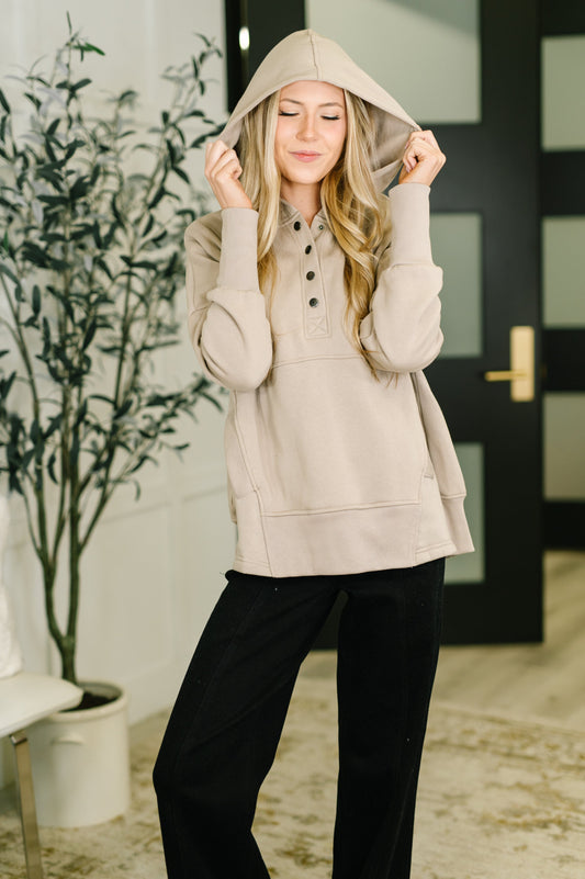 A Million Different Reasons Hooded Pullover in Ash Mocha