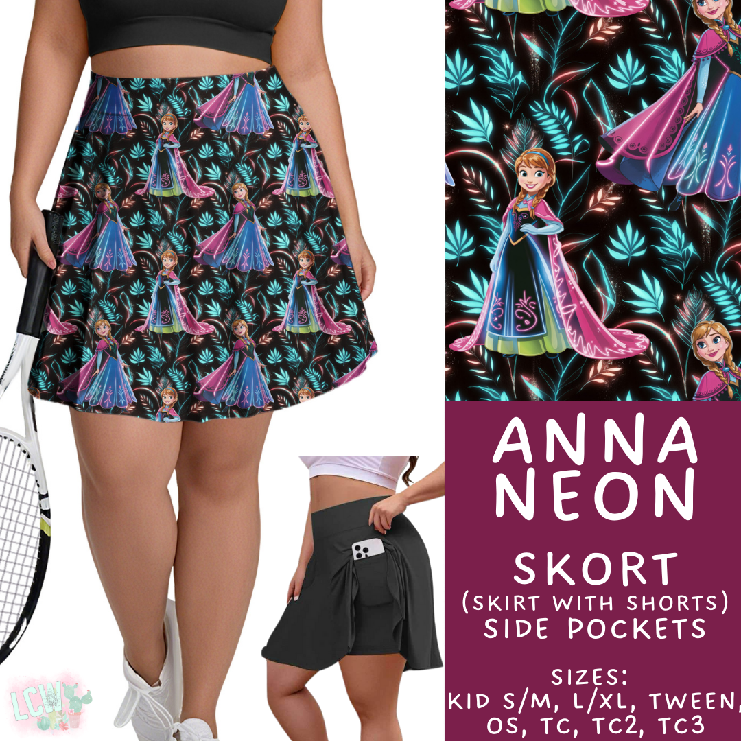 Neon Anna Skort Adult & Kids - PREORDER Batch #487 - ETA Mid-April