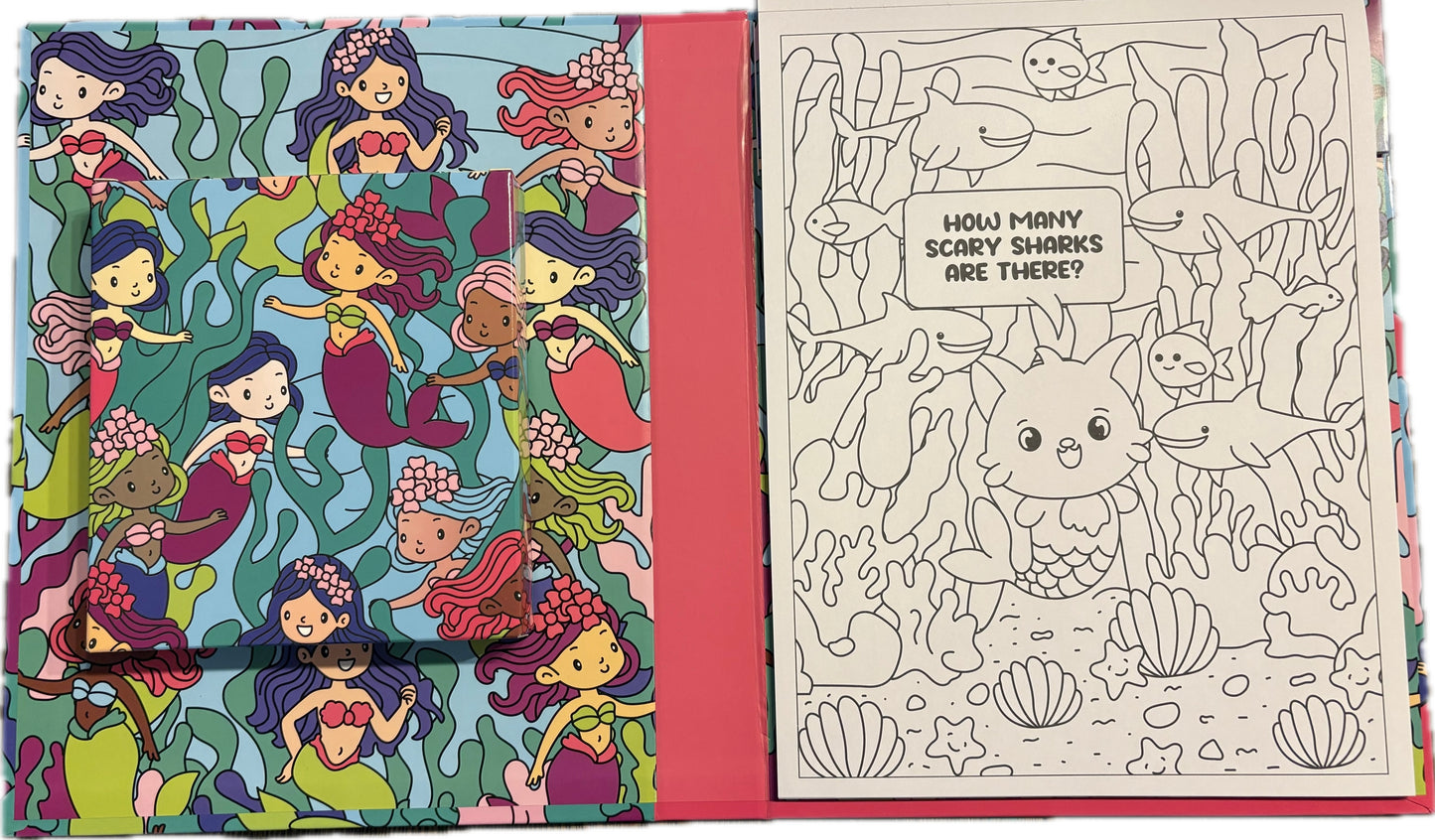 Color Search Doodles Interactive Coloring Book with 6 Markers