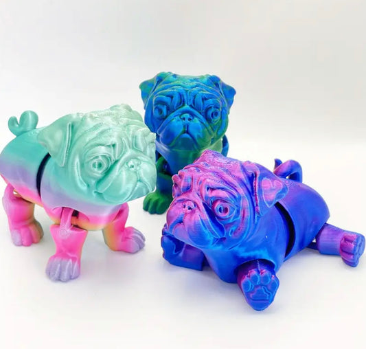 Mystery Color 3D Printed Pug Fidget