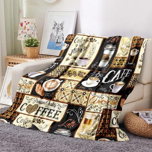 Cafe Coffee Blanket