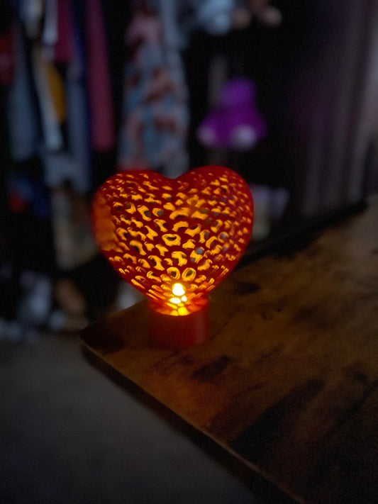 Made by Mike: Heart Filigree Tea Light Holder 3D Printed
