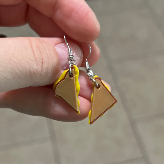 Made by Mike: Grilled Cheese Earrings 3D Printed