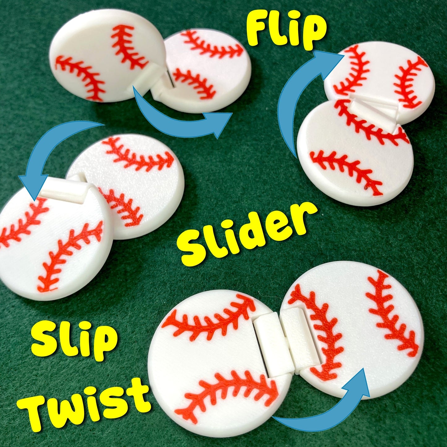 Made by Mike: Baseball Slip Slide Fidget