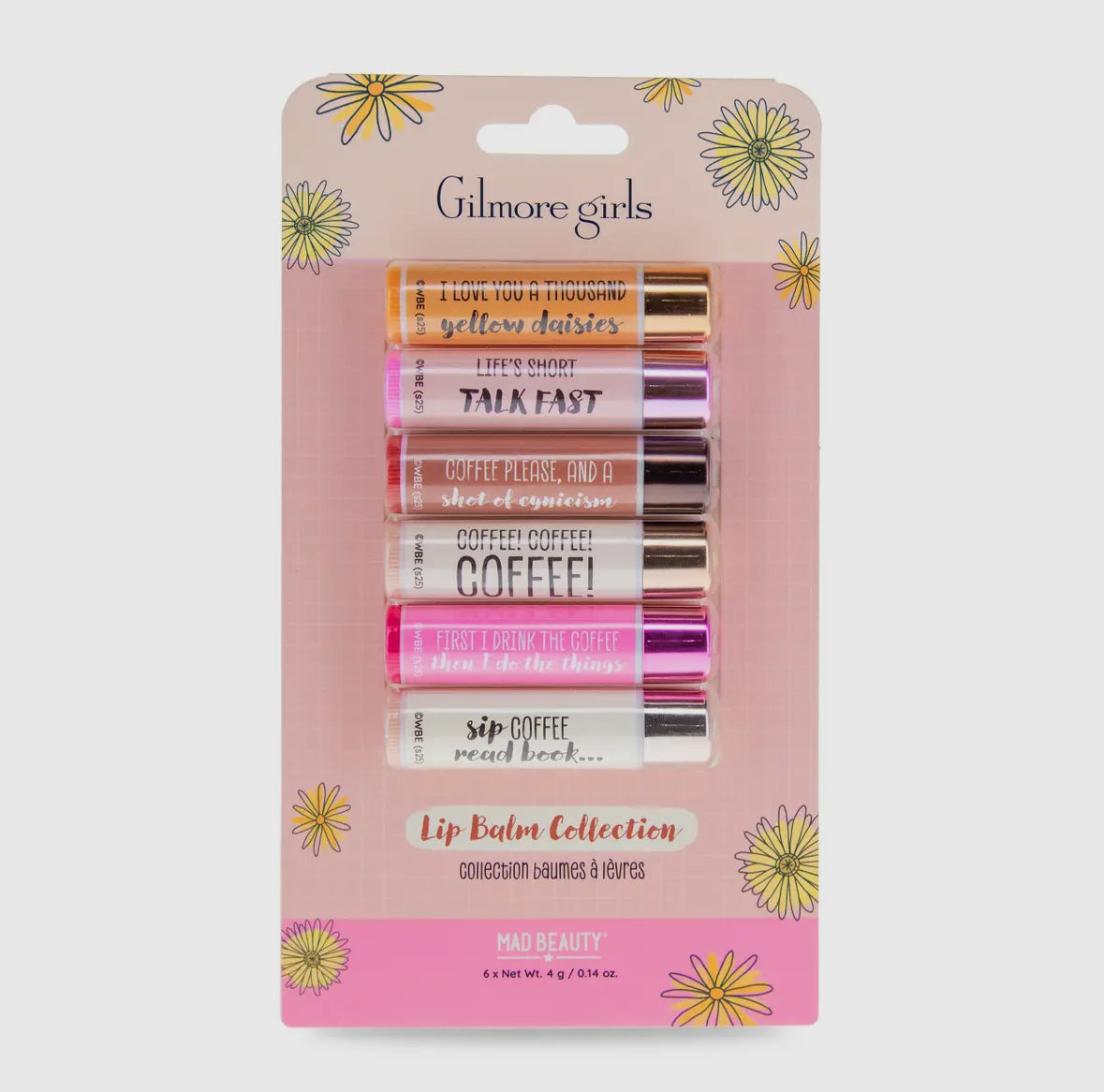 Gilmore Girl Lip Balm Set by Mad Beauty - Pack of 6