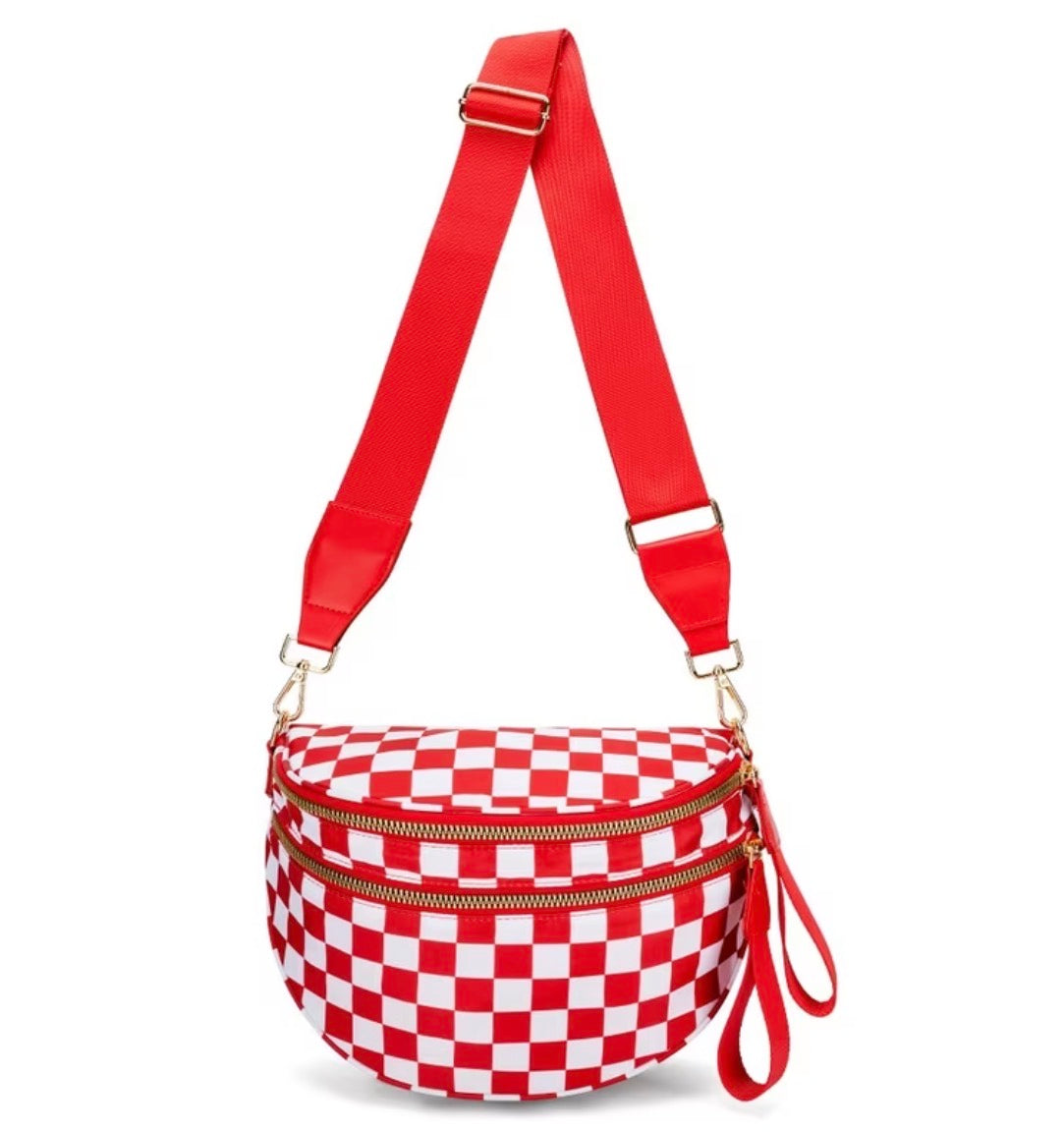 The Roni Nylon Crossbody - Checkered - 4 Colors