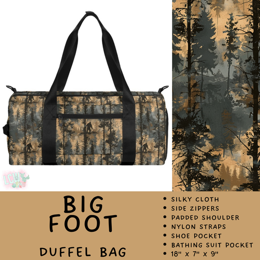 Big Foot Duffel/Oversized Tote/Luggage Tag Options - Travel Collection Batch 495 PREORDER (Copy) (Copy)