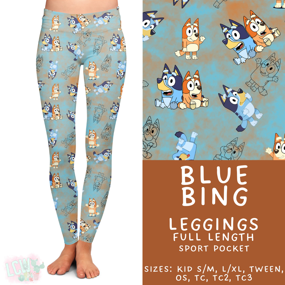 Blue Bing Leggings Adult & Kids - PREORDER Batch $482 - ETA Early April