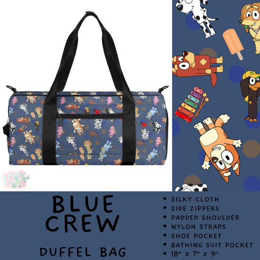 Blue Crew Duffel/Oversized Tote/Luggage Tag Options - Travel Collection Batch 495 PREORDER