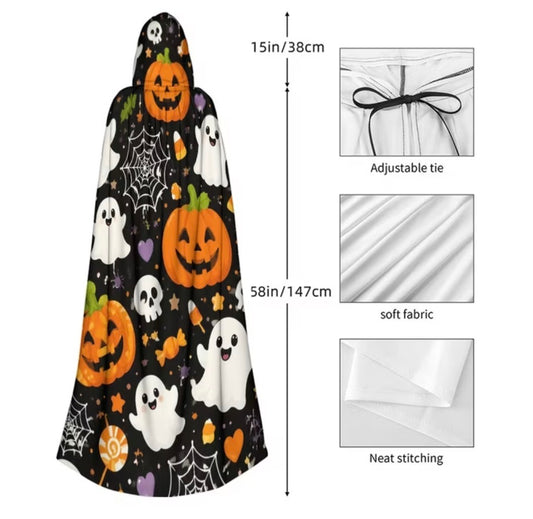 Spooky Hooded Spooky Candy Cape