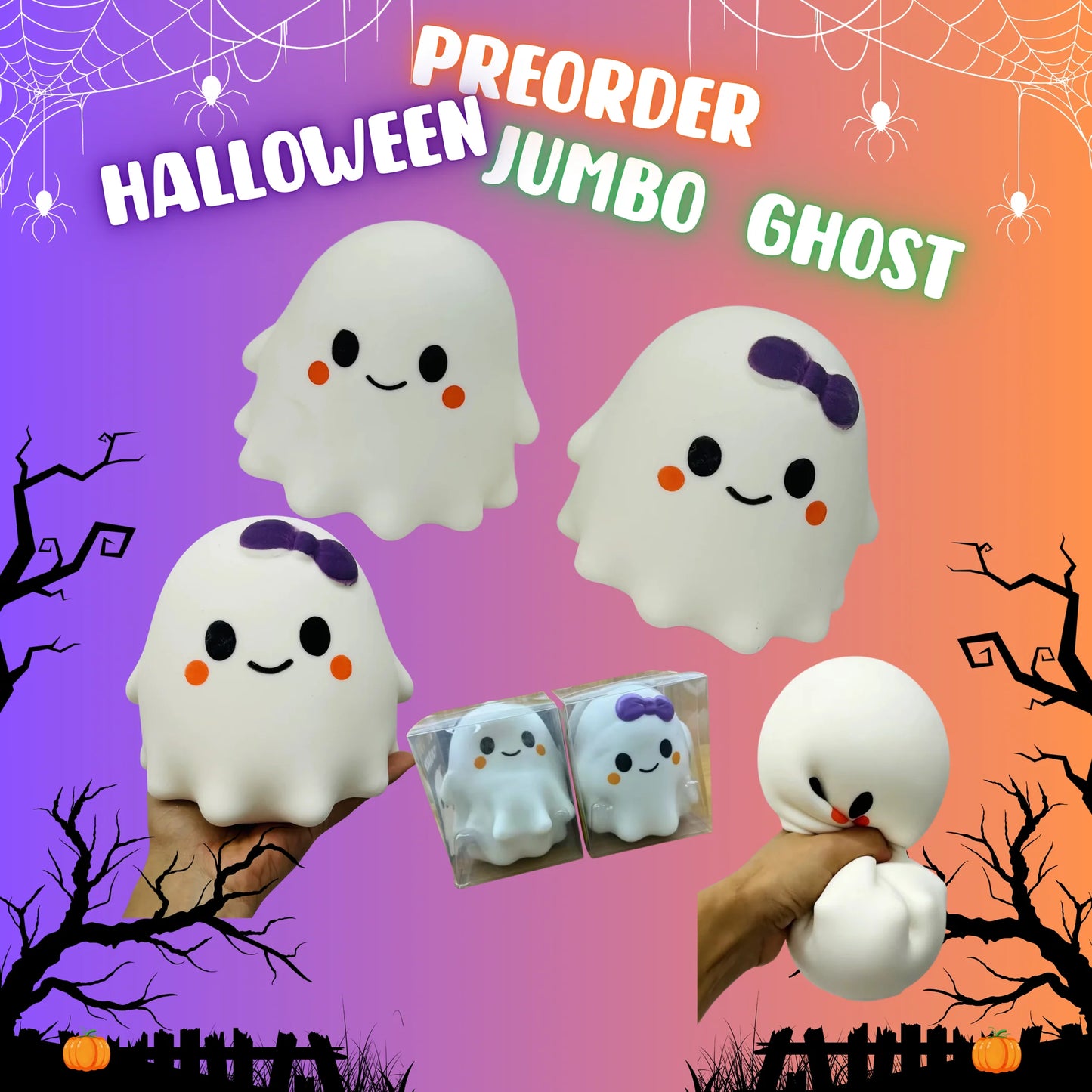 PREORDER Halloween JUMBO Ghost Squishy