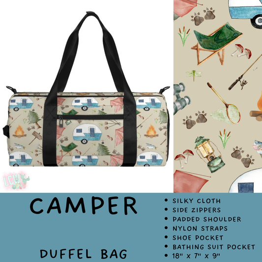 Camper Duffel/Oversized Tote/Luggage Tag Options - Travel Collection Batch 495 PREORDER
