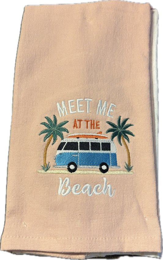 Set of 2 Dish Towels - Meet Me At The Beach