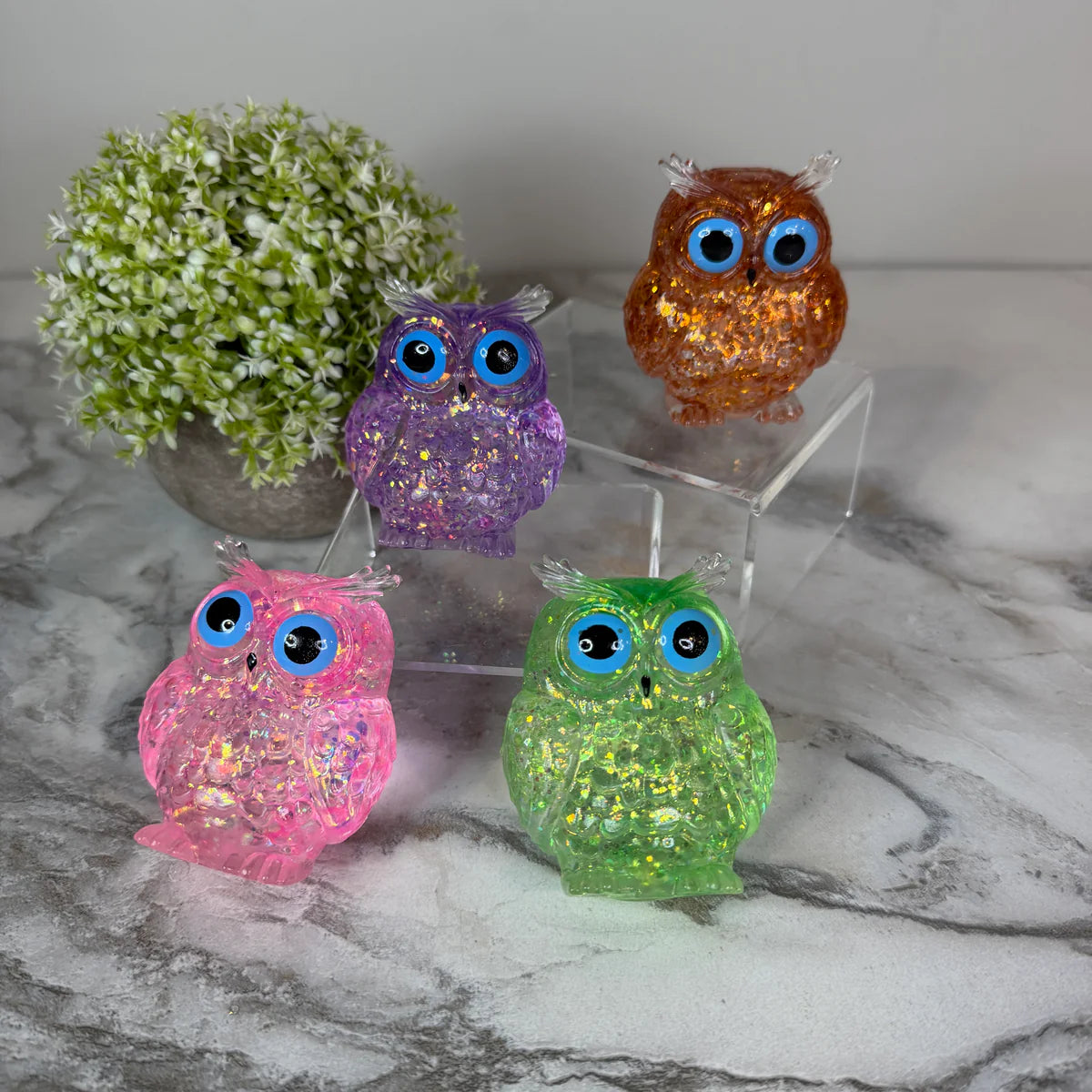 RTS Glitter Owl Squishy