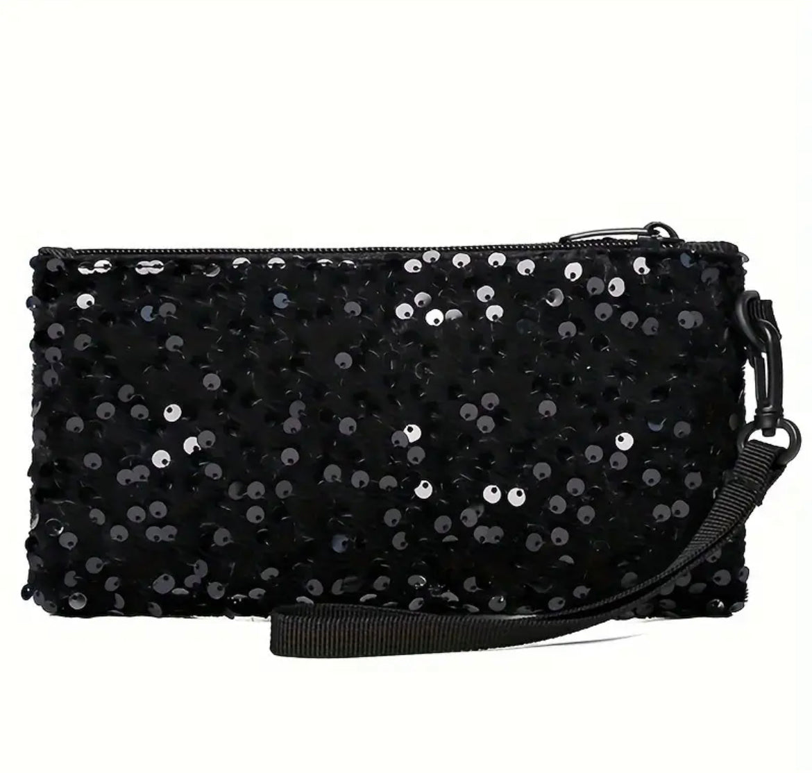 Glitzy Sequin Wristlet Clutch