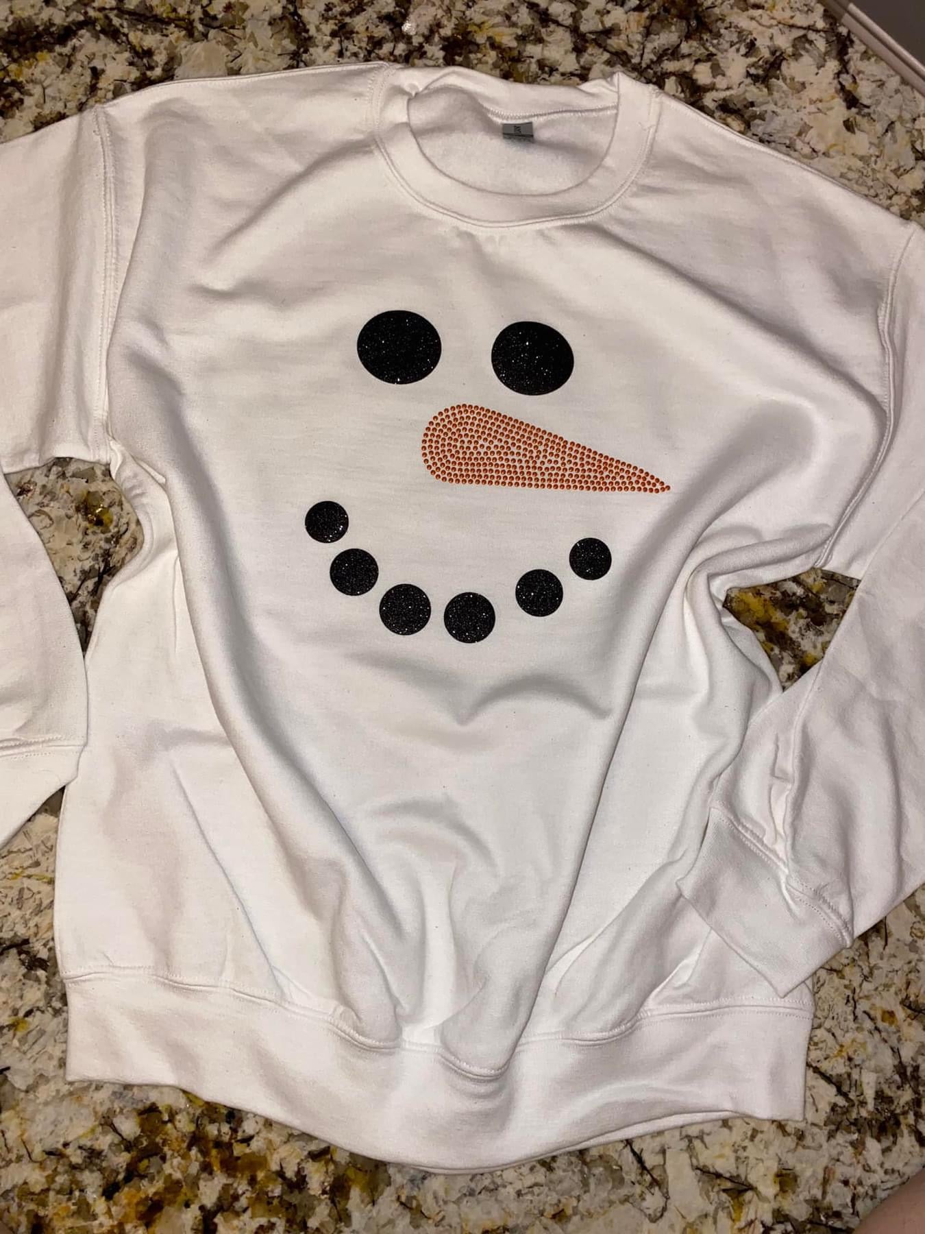 BLINGED Snowman Face CUSTOM Graphic