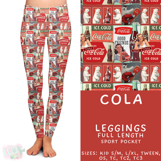 Cola  Leggings Adults & Kids - PREORDER Batch #485 - ETA Early April